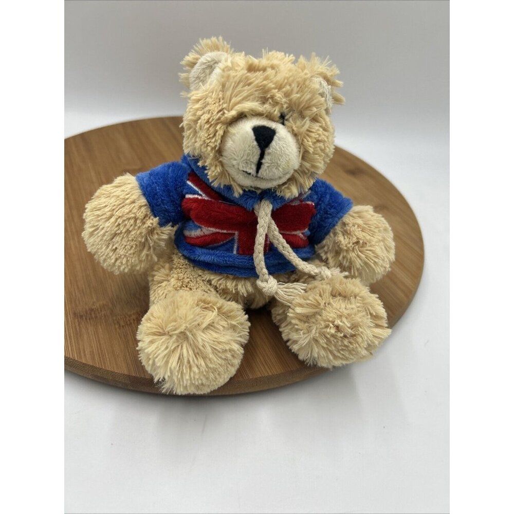 Union Jack Plush Teddy Bear 6 Inch In Hoodie‎ Top United Kingdom UK